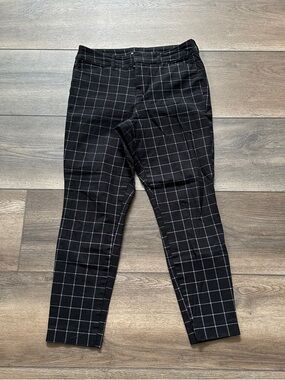 Old Navy Black Windowpane Pixi Pants